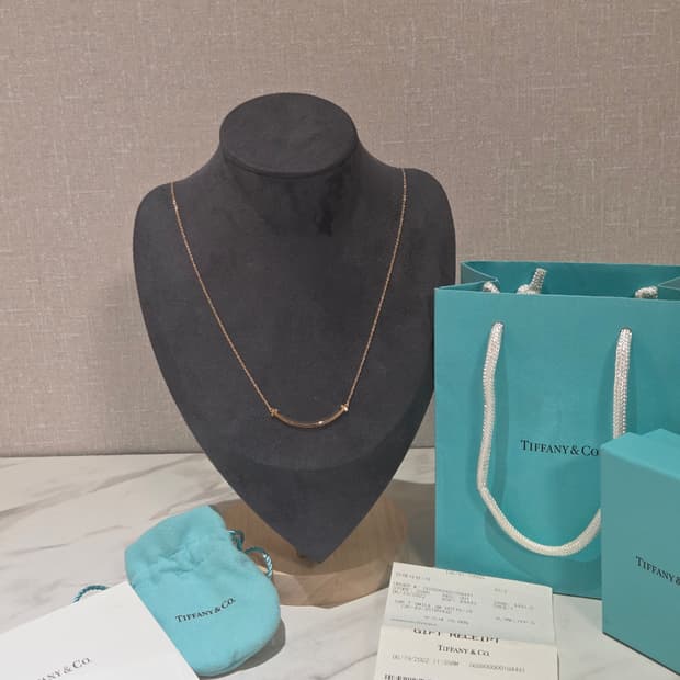 티파니앤코 스마일 팬던트 목걸이 S Size 18K Rose Gold