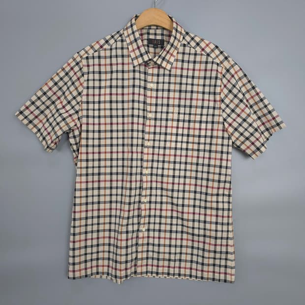 닥스 DAKS 체크 반팔셔츠 105