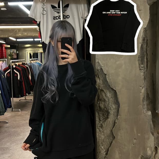 엄브로 사이드집업 맨투맨 블랙 105  #csz2418