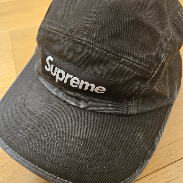슈프림 캠프캡 워시드 데님 블랙