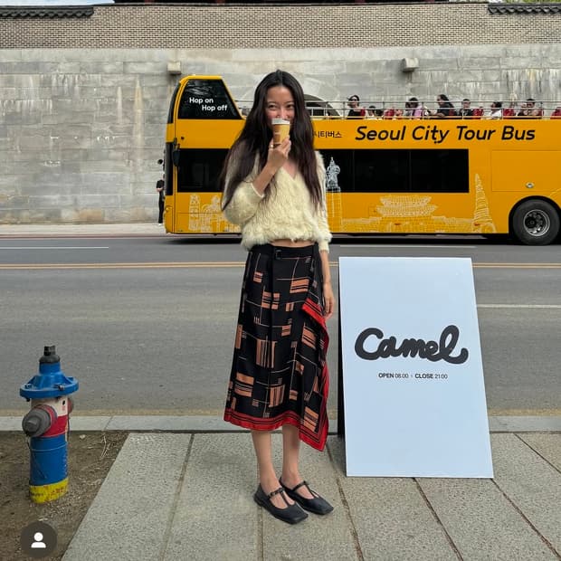 드리스반노튼 실크 스커트