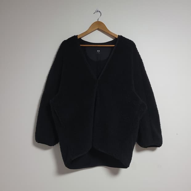 (XL) UNIQLO 유니클로 블랙 후리스 가디건