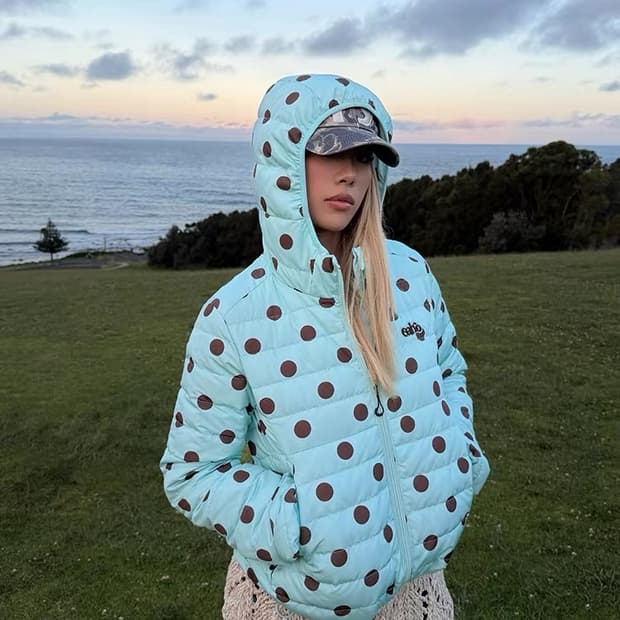 땡땡이 경량패딩