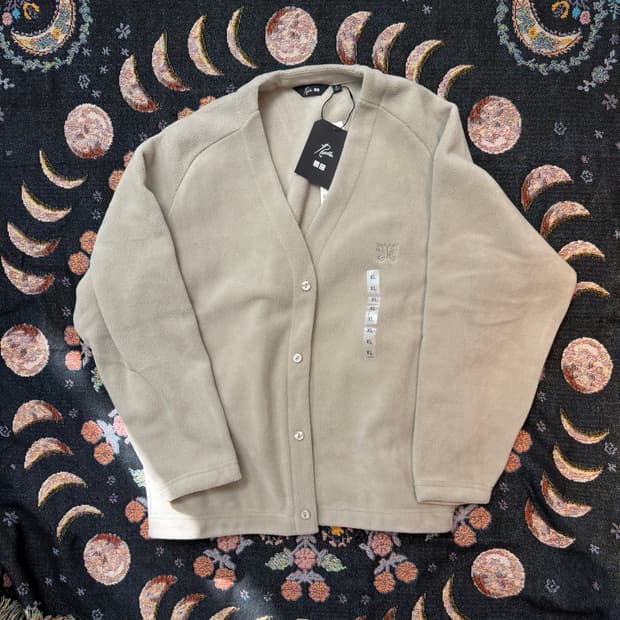 [XL] 유니클로 니들스 후리스 가디건 베이지