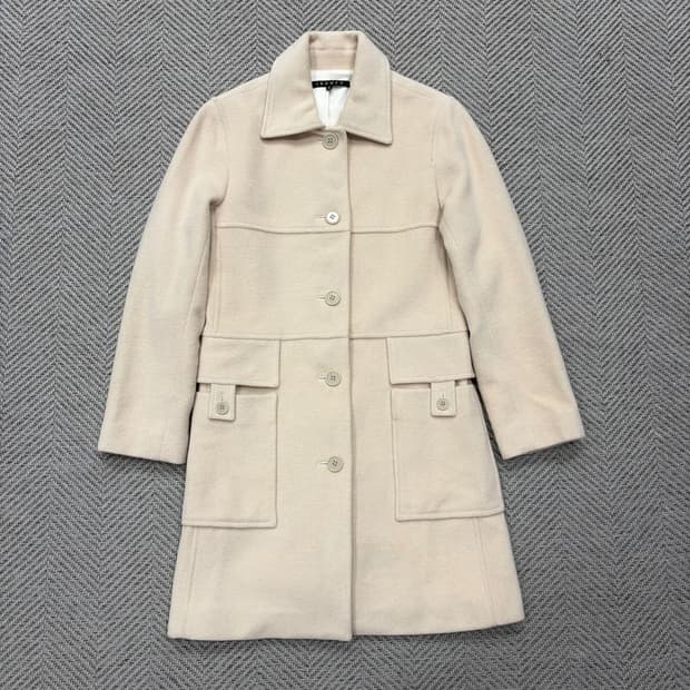 띠어리 울 캐시미어 싱글코트 v1977