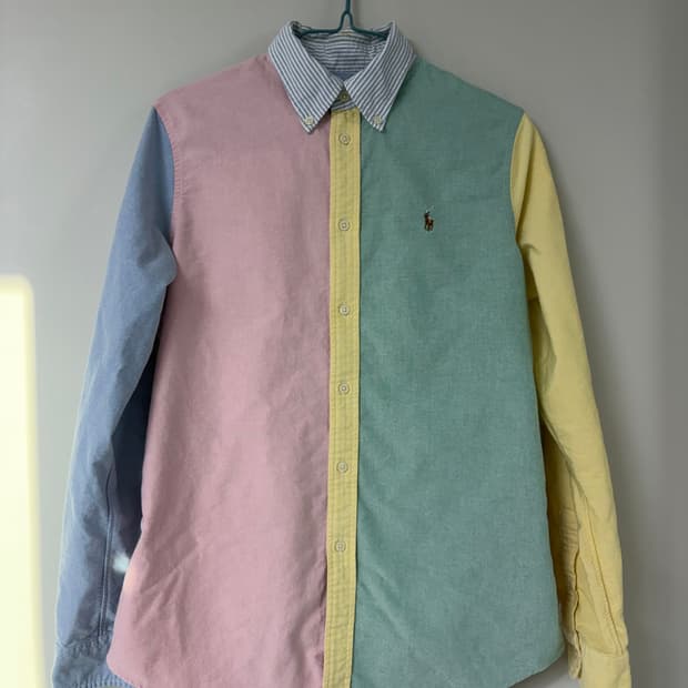 폴로 랄프로렌 옥스포드 컬러블록 셔츠