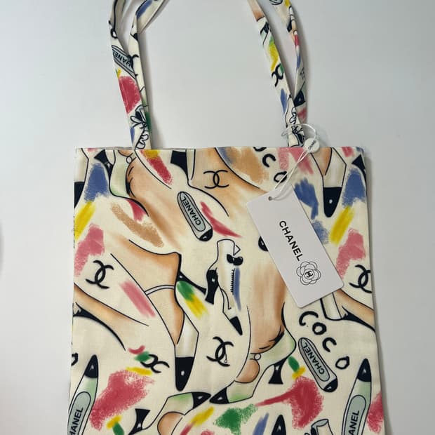 샤넬 뷰티 vip 에코백 캔버스 