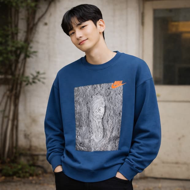 NIKE 제로 그래비티 블루 맨투맨