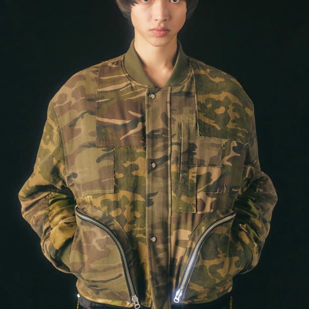 앤더슨벨 카모 패치워크 봄버 자켓(L)