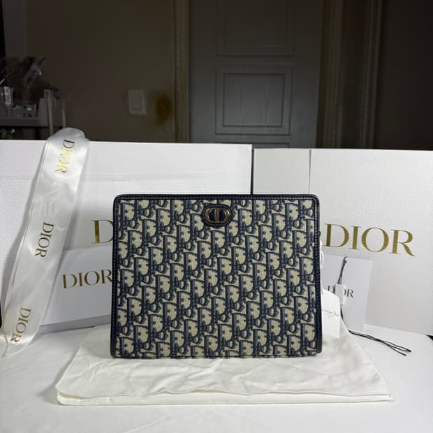 디올 오블리크 자카드 30 몽테인 파우치 클러치백