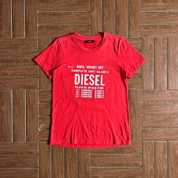 Diesel printing logo cotton 1/2 tee