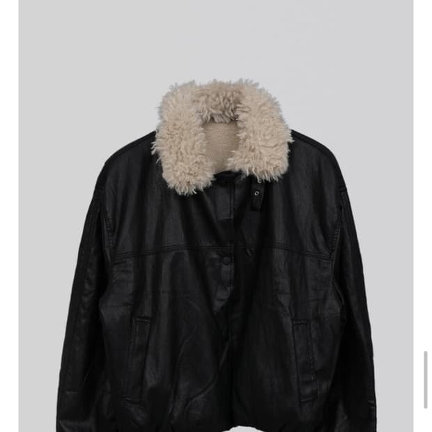 어텀 버킨 레더 퍼 점퍼 블랙