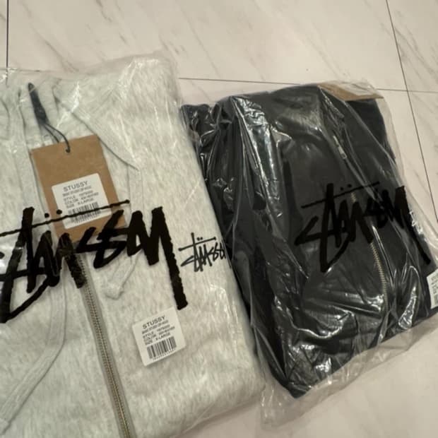 무료배송)스투시 베이직 기모 후드집업 남녀공용 (블랙, 애쉬해더) 새상품