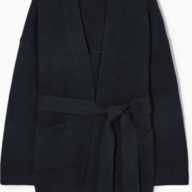 코스 캐시미어 벨트 가디건