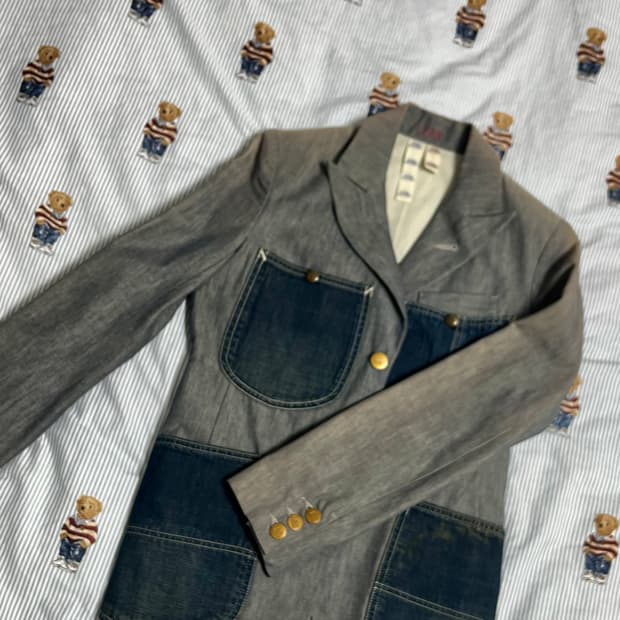 Lee 샴브레이 데님 워크자켓 S 44-55