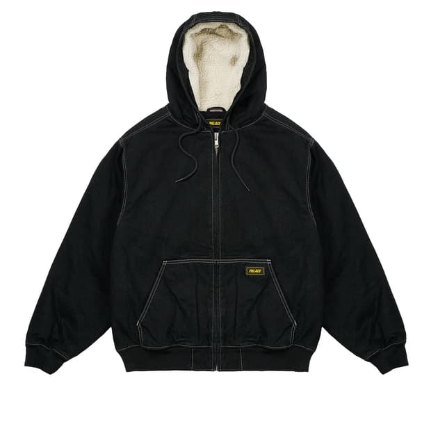 팔라스 후드 쉐프 자켓 블랙 스톤 워시 - 25FW