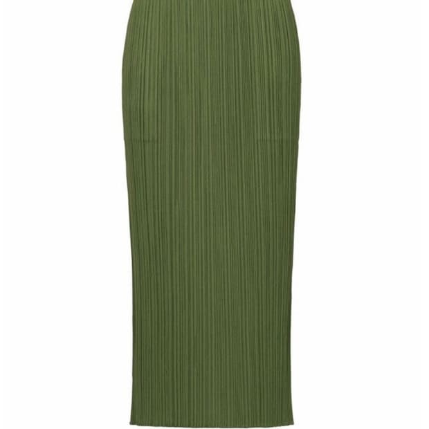 플리츠플리즈 뉴컬러플 베이직 스커트 카키