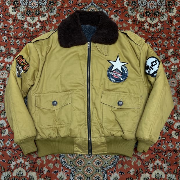 [Free] B10 패치 항공자켓 베이지