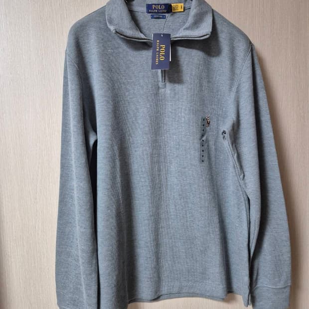 정품 (새제품) 폴로 랄프로렌 반집업 코튼 니트 스웨터 M