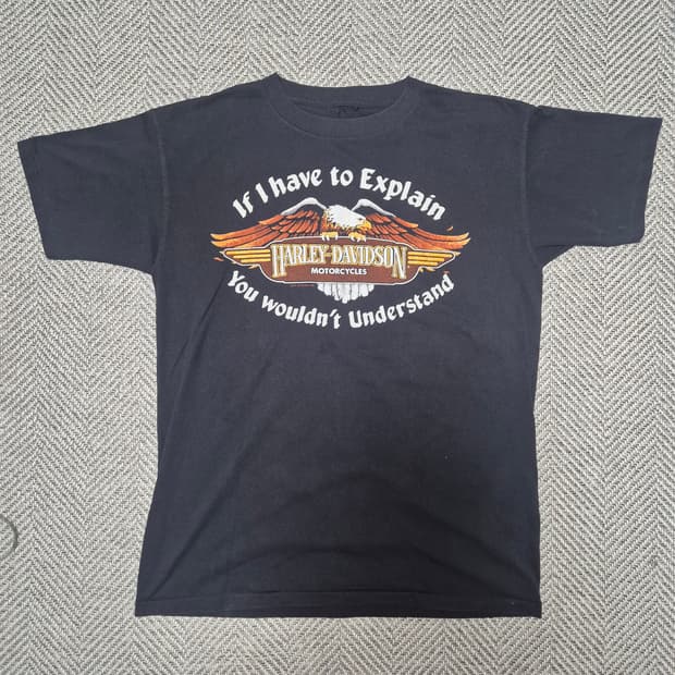 90s 빈티지 할리데이비슨 싱글스티치 티셔츠 (L)