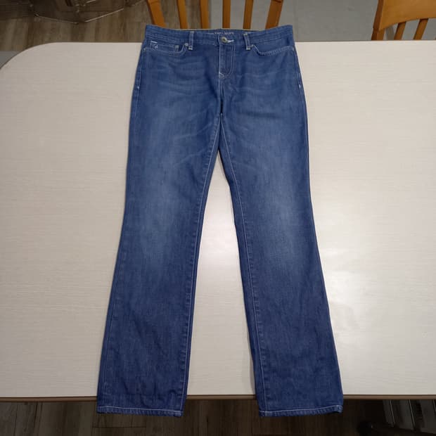 30 Calvin Klein 약골반 워싱 스판 슬림일자진 30-157