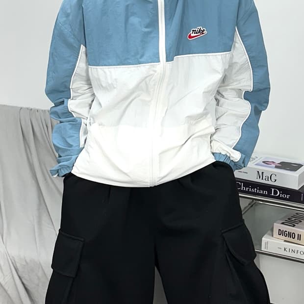나이키 스카이블루 화이트 바람막이 XL