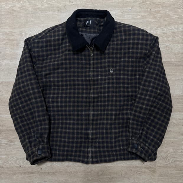 PAT 체크 울 자켓