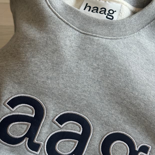 헤이그 벌스데이 맨투맨 그레이