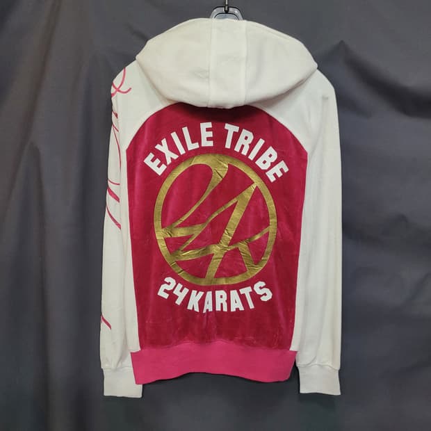  24karats EXILE TRIBE 벨루어 저지 후드집업