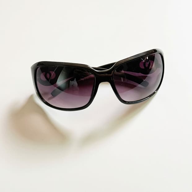 블랙 오버사이즈 볼드 스퀘어 프레임 빈티지 선글라스 표