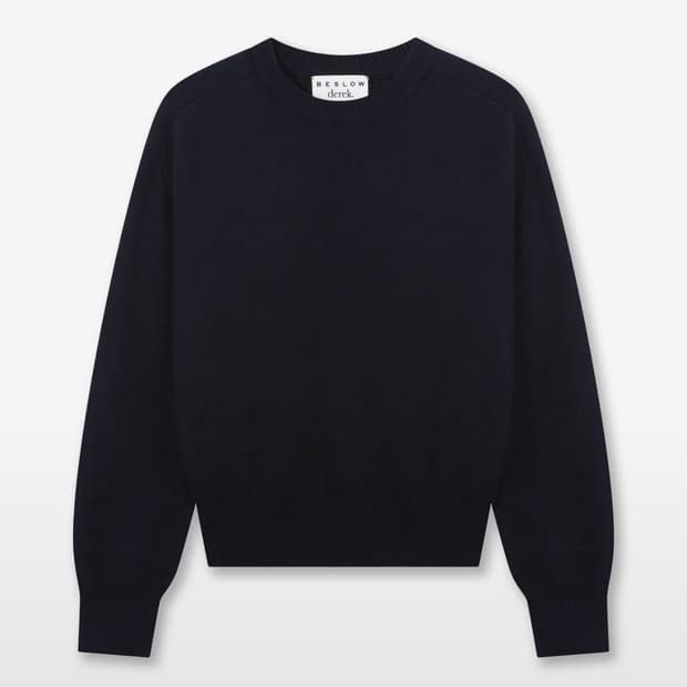 비슬로우x데릭 니트 네이비 