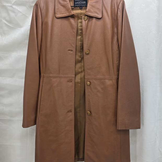 레쥬르 브라운 양가죽 레더 코트 66 (55)