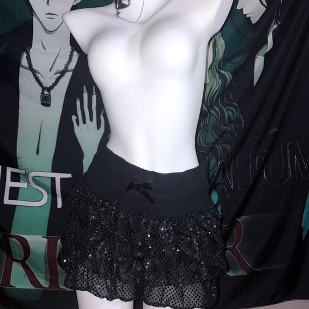 see-through lace skirt