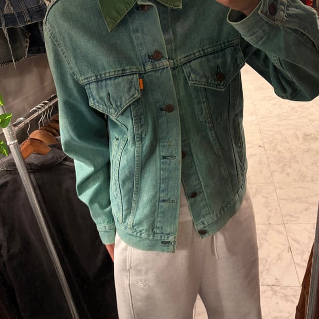 (정품)리바이스 그린 데님 자켓 a1