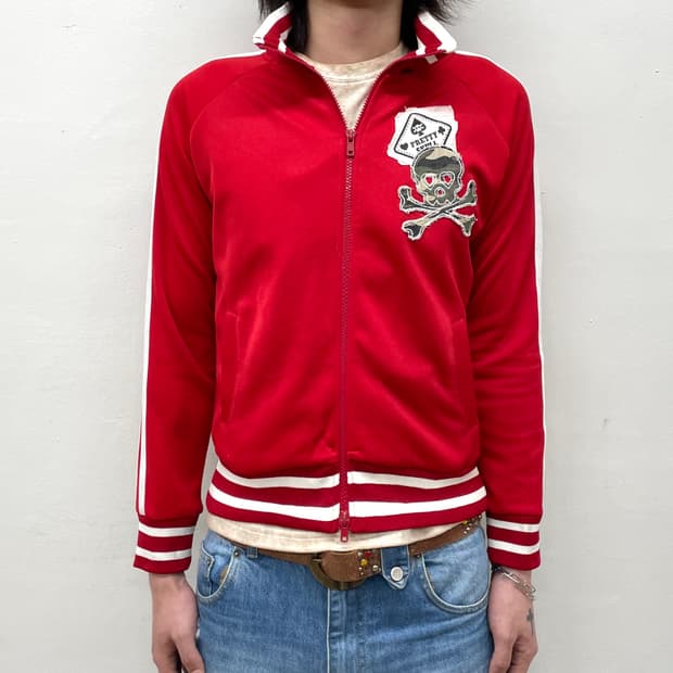 Military Skull Red Track Top 
