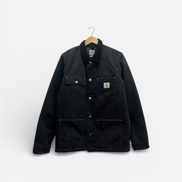 칼하트 초어자켓 코듀로이 퀼팅안감 워크자켓 M 블랙