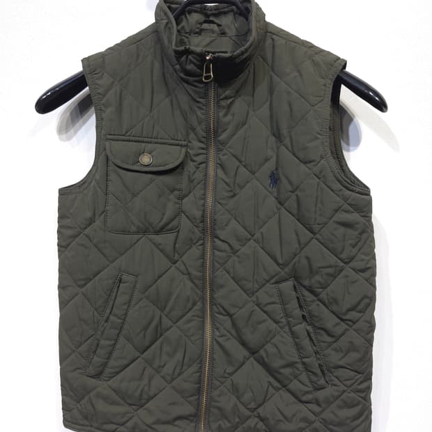 폴로랄프로렌 키즈 퀄팅 조끼 카키_7