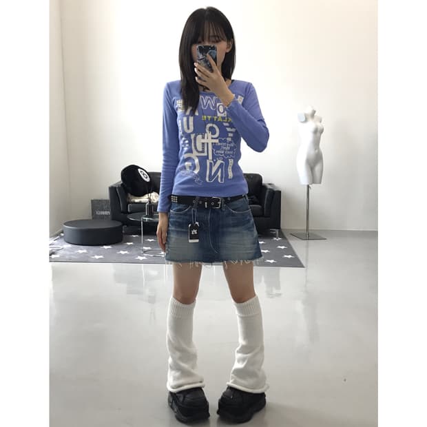 Pink-latte Kitsch Graphic Long Sleeve