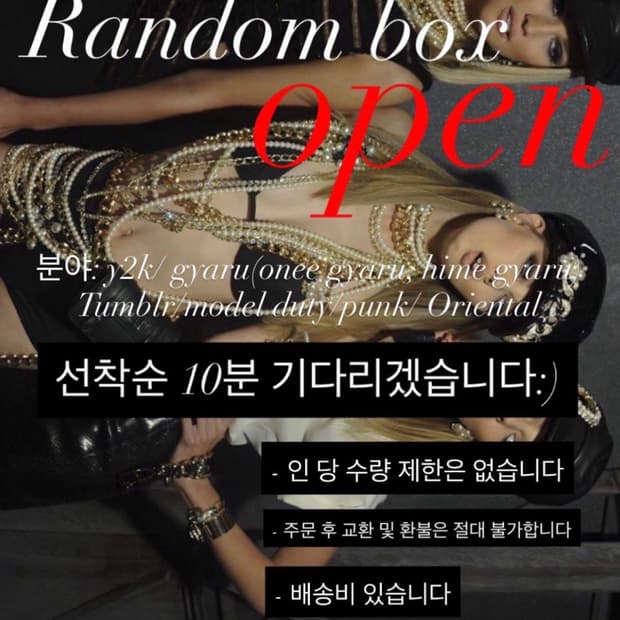 아카이브엑스 빈티지 y2k 오네갸루 펑크 랜덤 코디 세트