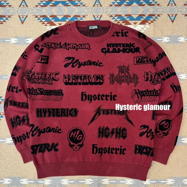 [L] 히스테릭글래머 로고 니트 스웨터 