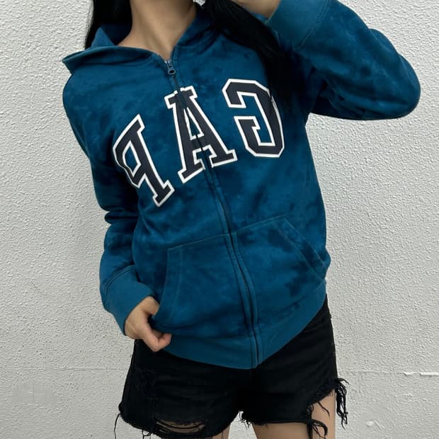 갭 센터로고 타이다이 후드집업 XXL
