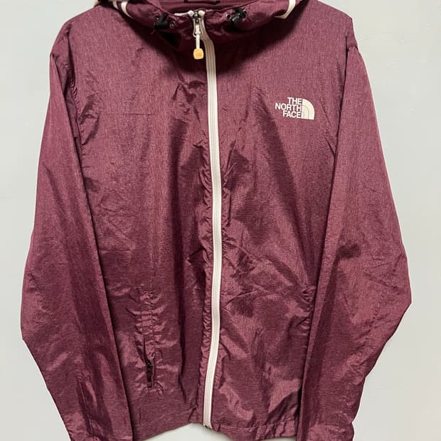 노스페이스 바람막이 자켓 버건디