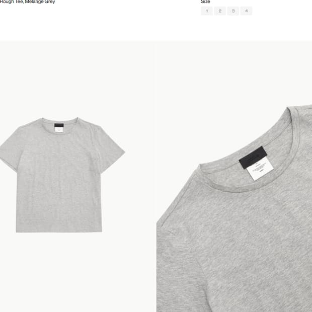 머듈 semi rough tee 그레이 4사이즈