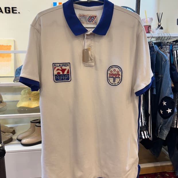 폴로 랄프로렌 폴로진스 라인 패치 반팔 카라티