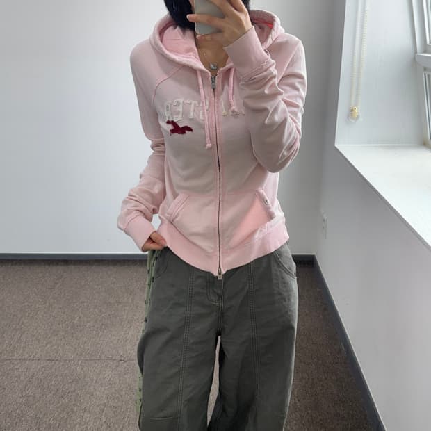 Hollister 홀리스터 핑크 후드집업