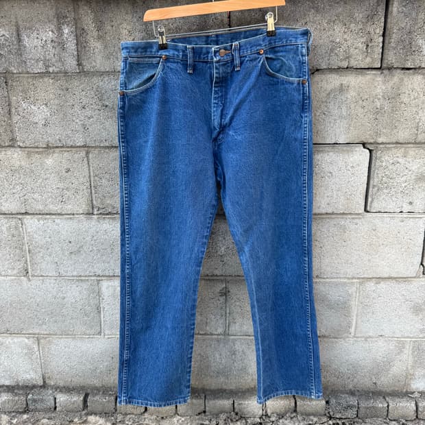 80~90s 랭글러 빈티지 13mwz 워싱 카우보이컷 부츠컷 데님 팬츠