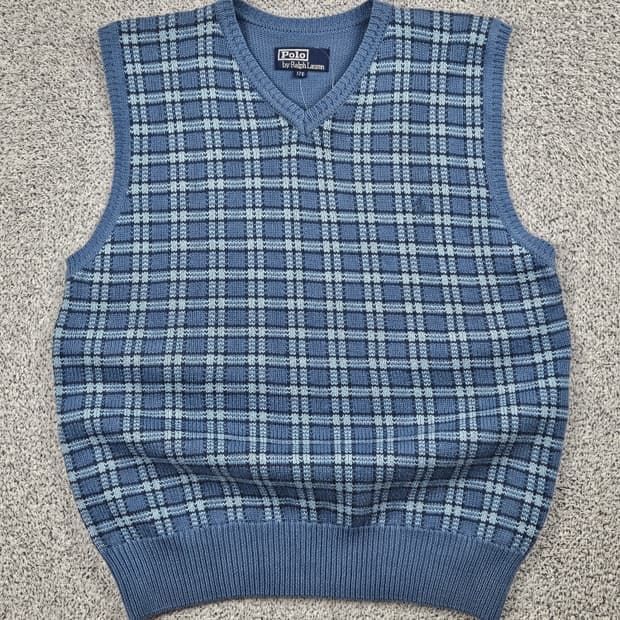 폴로랄프로렌 체크패턴 코튼 니트 베스트 (170[M~L])/ 10495