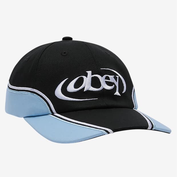 Obey 오베이 스피드웨이 6 패널 벨크로 백 블랙 멀티