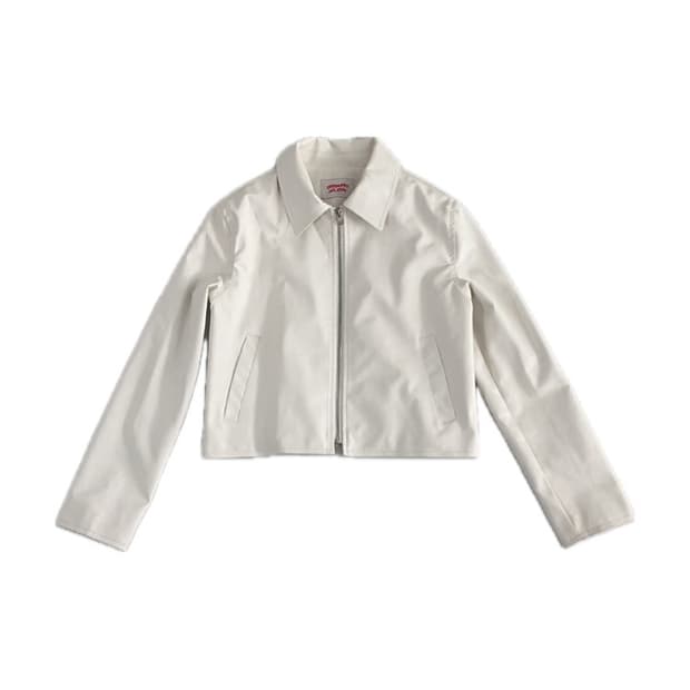 Ordinary Holiday 아이보리 가죽자켓