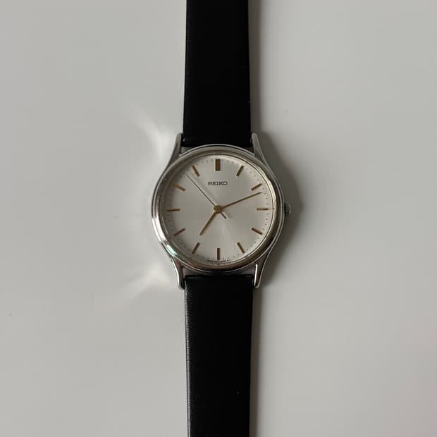 1990s Gold Index Silver Ladies Quartz